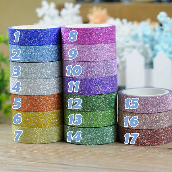 4M Glitter Washi Sticky Paper Masking Adhesive Tape