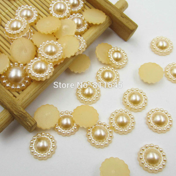 10mm Half Round ABS Imitation Pearl Beads